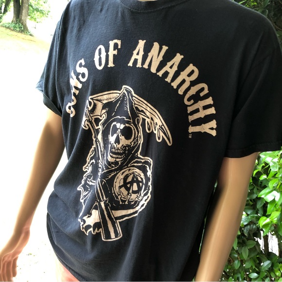 Sons of Anarchy Shirt Adult XL Skeleton Death Vintage Top bike gang - Picture 2 of 4